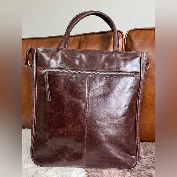 Latico Rich Brown Leather Tote - Picture 3 of 8